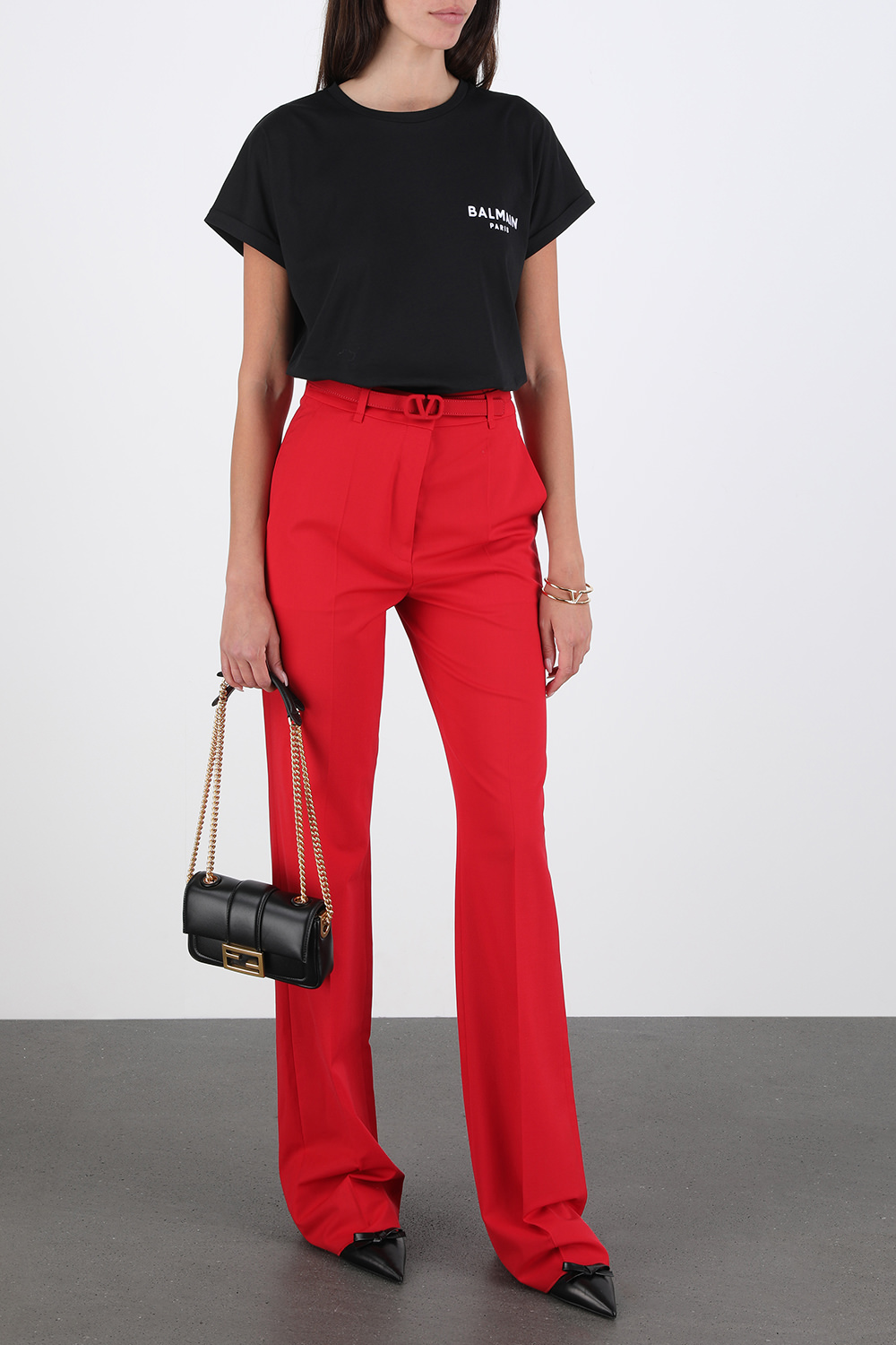 Flocked Logo Eco Tshirt in Black